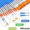 50Pcs Painting Brushes Set Art Round Flat Hair Nylon Hair Paint Brush For Oil Acrylic Watercolor Kids/Artists/Beginners/Student