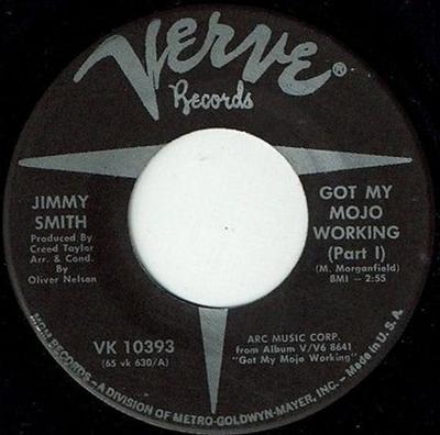 7inch Record JIMMY SMITH - Got My Mojo Working VK10393 Verve Records 1966 US Jazz Used