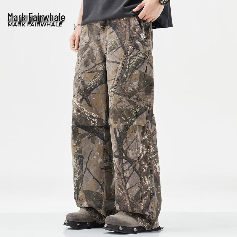 Mark Fairwhale Men's Camouflage Straight-Leg Cargo Pants