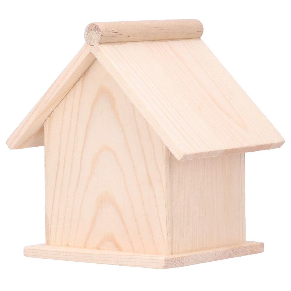 Small Stand Garden Bird House Durable Bird Nest House Convenient Wooden Bird House Indoor Use