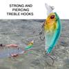 5 PcsSet Artificial Lifelike Hard Baits Set Fishing Bait Fish Lure with Hooks (Type 2)