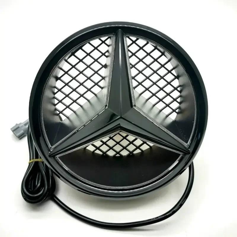 2025 Hot 18.5cm Hollow style Car Front Grill Emblem With LED BASE For Mercedes Benz C CLASS W204 GLK W204 B W245 VITO W447 W463