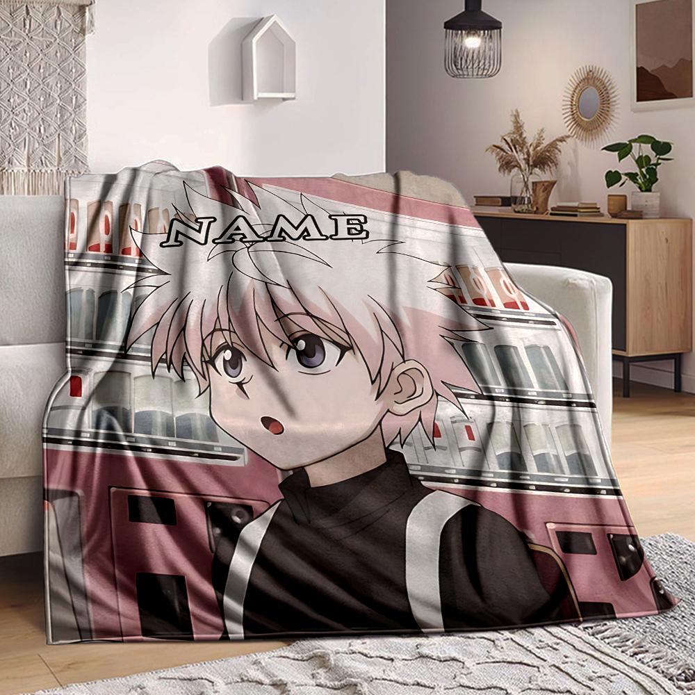 Custom 1pc Anime Character Store Blanket, Soft And Comfortable Blanket, Casual Warm, Camping Travel Blanket, Birthday Gift Q912132