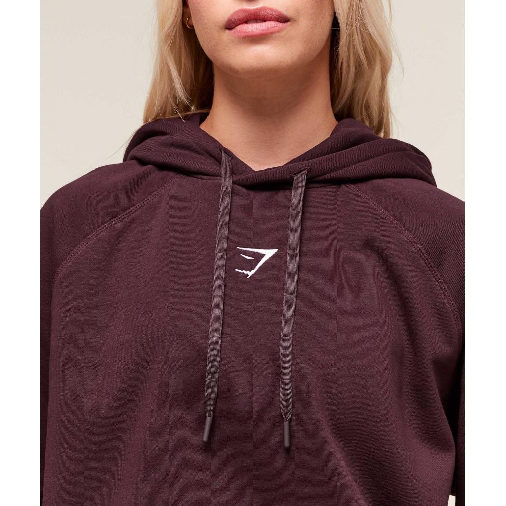 Gymshark Training Oversized Fleece Hoodie Cherry Purple B5a7n Pcds
