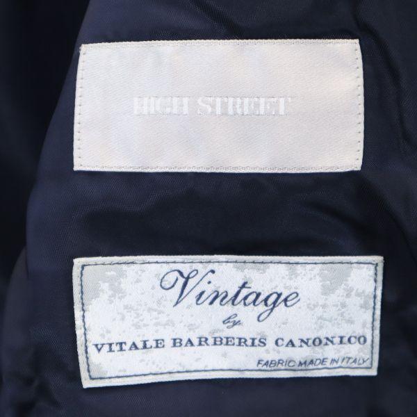 unused HIGH STREET Check Pattern tailored jacket S Bluish Men's Used