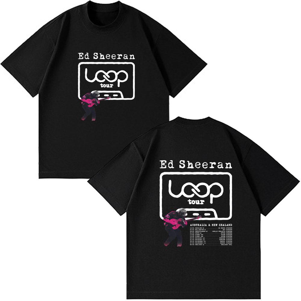 Ed Sheeran Loop Tour Australia and New Zealand 2026 Tour Merch Tees Unisex's Women Fashion Style Tops Harajuku Oversized Style Wear