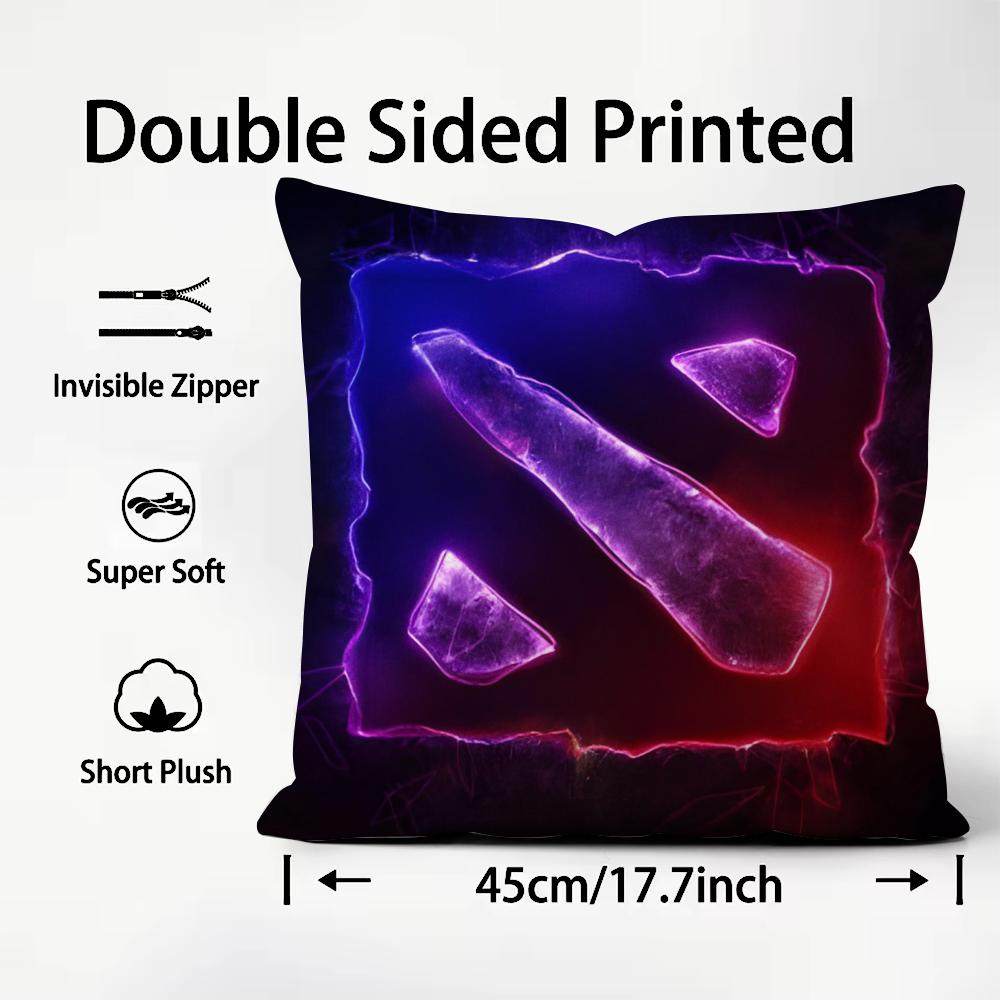 

CCool DotaA 2 Game Cushion Cover Plush Fabric Soft DoubleSided Printed Sofa Warm Winter Home Child Gift Pillow Case 30x30cm