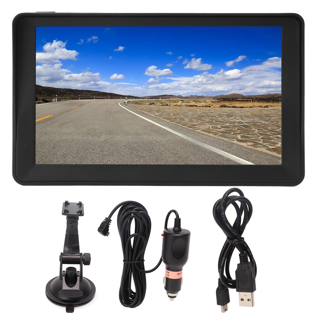 7in GPS Navigation Voice Broadcasts 3D Navigation Gauge Image Prompt Route Planning FM Transmitter