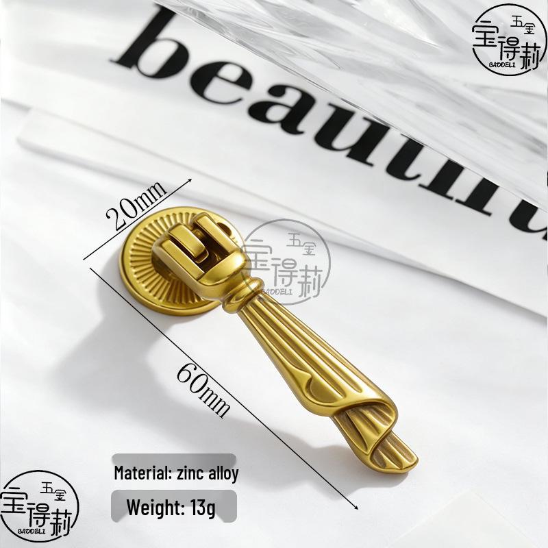 Vintage European Zinc Alloy Drawer Pull Handle for Wardrobes and Cabinets