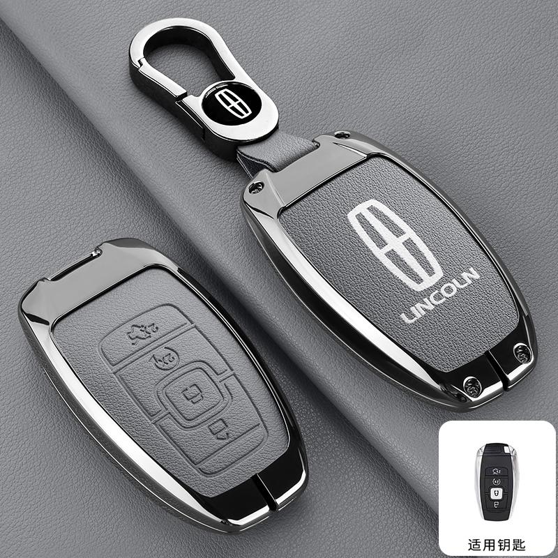 Car Key Cover Case Bag For Lincoln Continental MKC MKZ MKX Navigator Z Nautilus Aviator Corsair 2017 2018 2019 2022 Keychain m1