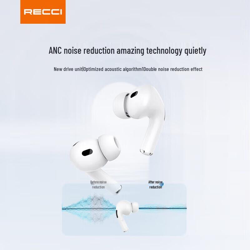 Recci G500C Wireless In-Ear Noise-Cancelling Bluetooth Earbuds