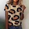 omen's Clothing Crew-neck 3D T-shirt Spotted Print Short-sleeved Casual Comfortable Top Ladies Elegant Loose T-shirt