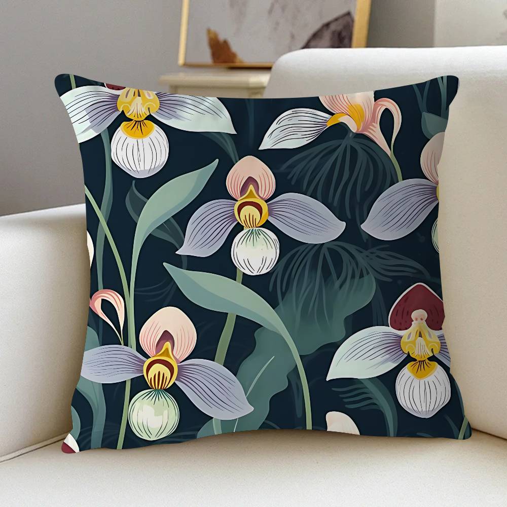 BLOMSTERMARKNAD Blomsterkonst Kudde Animekudde Soffsäng Huvudkuddfodral Kuddöverdrag 45x45 Cm Mode