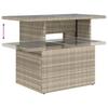 Vidaxl 5-Cz. Garden Furniture Set, Cushions, Light Grey PE Rattan