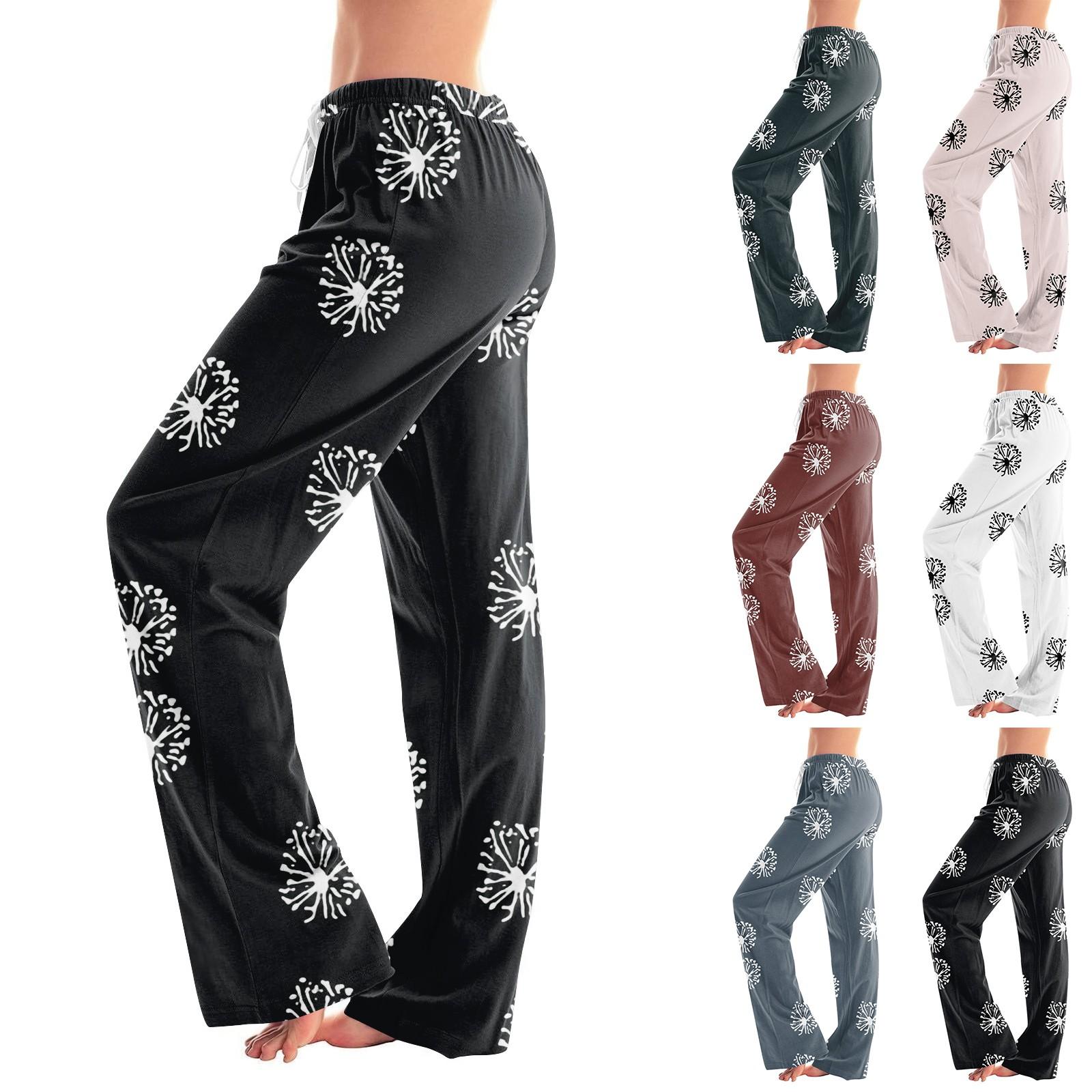 

Women Winter Soild Color Pants Full Length Long Trousers Sports Pants L чёрный