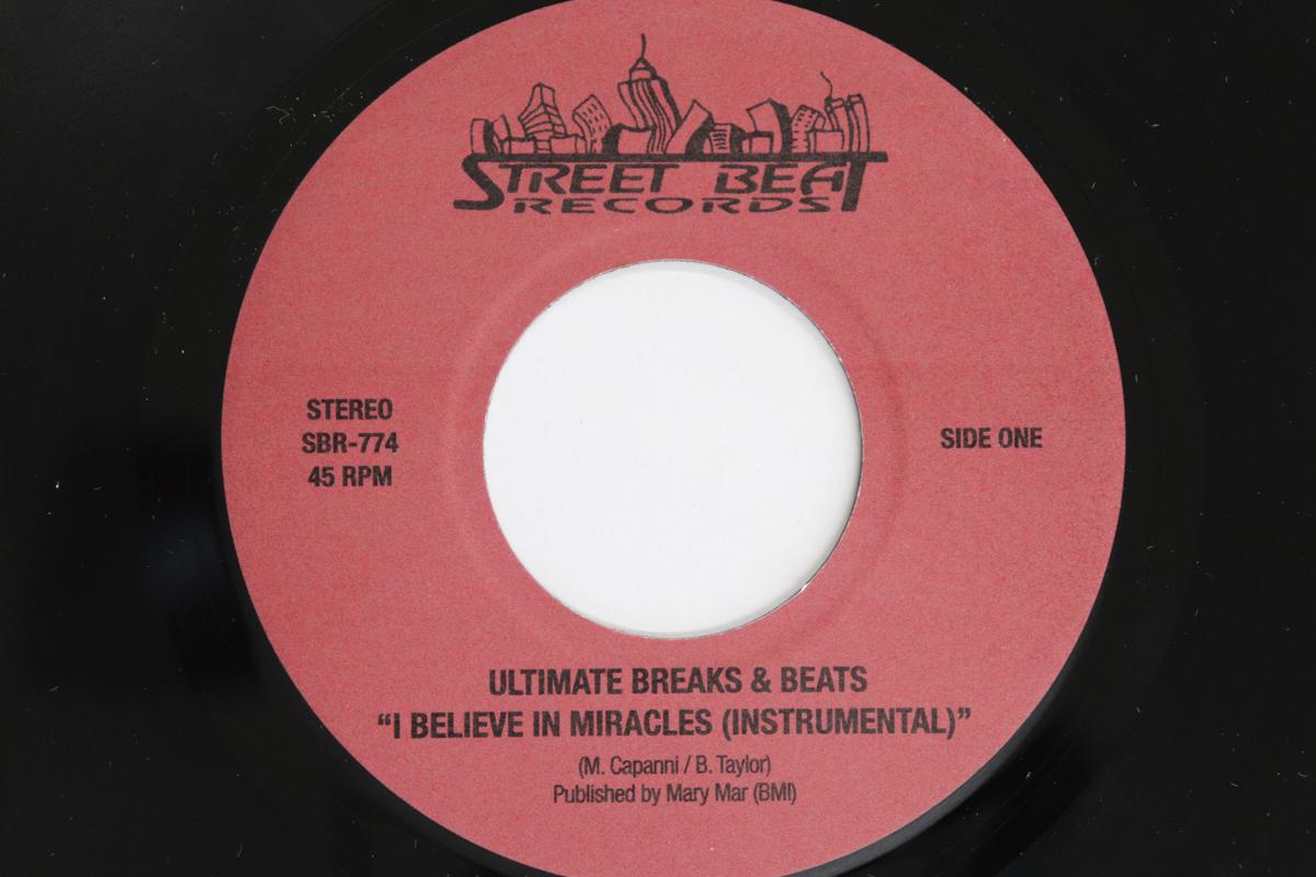 

7-дюймовая пластинка ULTIMATE BREAKS BEATS I Believe In Miracles SBR774 STREET BEAT RE 2008 US SoulFunk Б/у