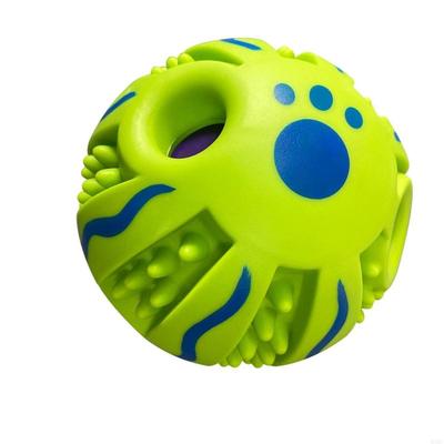 Dog Chew Resistant Dog Toy With Squeaker And Teeth Cleaning Surfaces