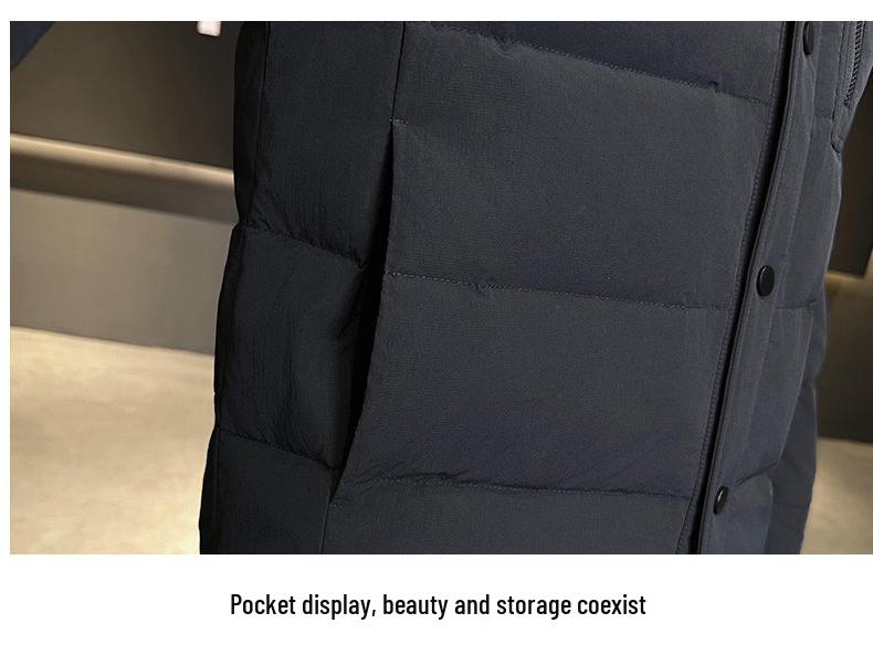 Men's 90% Down Lapel Jacket, Lightweight, Suitable for 25-Year-Olds