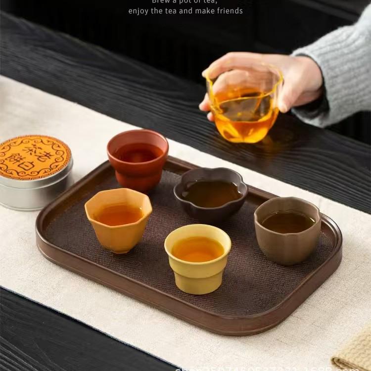 Yixing Five Blessings Song Dynasty Inspired Kiln Master Zisha Gongfu Tea Cup Set