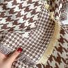 Houndstooth Women Scarf New Winter Warm Double-Sided Slit Large Shawl Pashmina Foulard Square Thick Blanket Poncho
