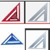 Square Protractor High-Precision Aluminum Alloy Triangle Ruler Double Scale Miters Framing Measurement Ruler Lightweight