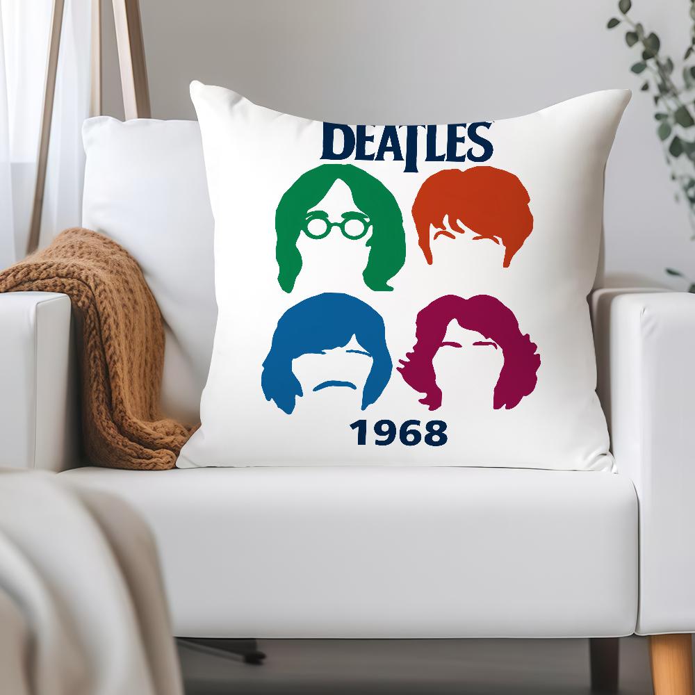 Music T-The Band B-Beatles Cool Pillow Case Applicable Space For Guest Rooms Interiors Cars Office House Decoration