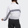 Adidas Neo Aug Wb 1 Striped Splicing Lightweight Sports Stand Collar Jacket Women Jacket White H18595
