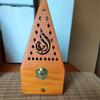 Pine Wood Incense Burning Box Fit for Hem Hollowed Antique Pyramid Incense Box Red Small