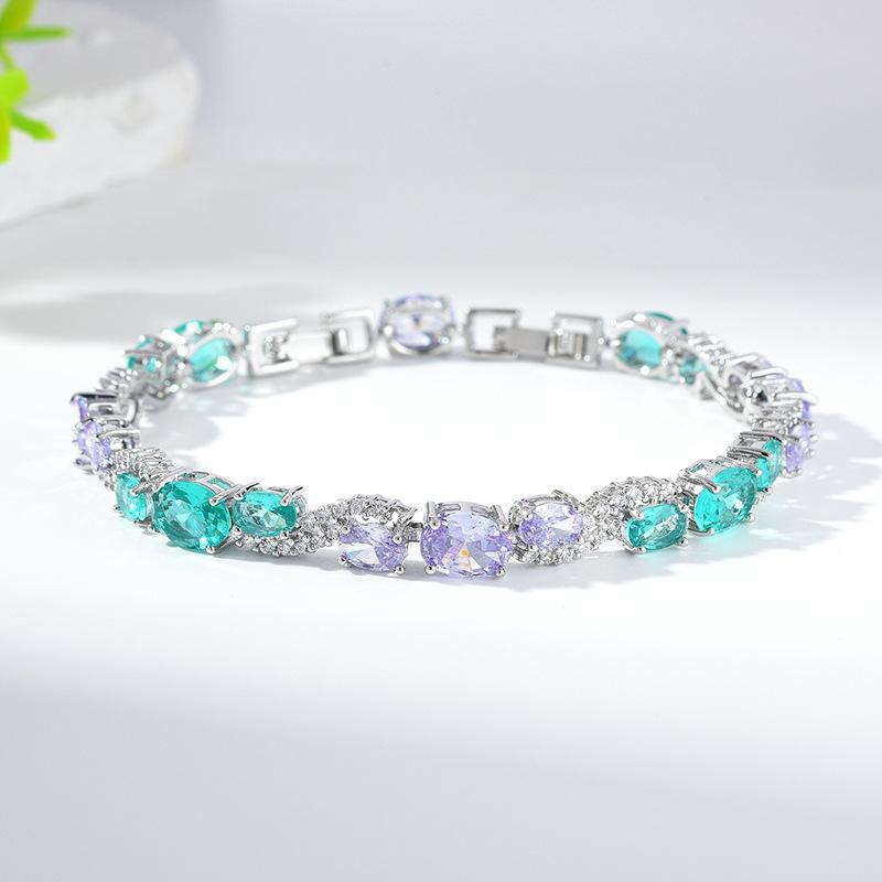 Inlaid Round Zircon Temperament Exquisite Bracelet Jewelry