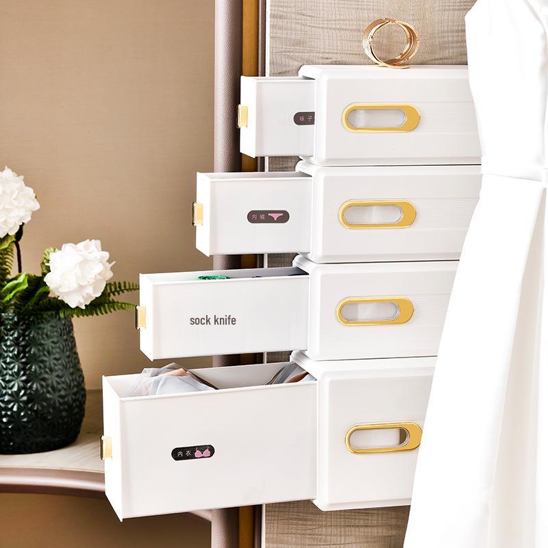 Wandmontierter Schubladen-Organizer: Aufbewahrungsbox für Unterwäsche und Socken