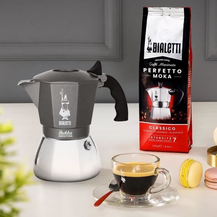 Cafetera Italiana BIALETTI - BRIKKA - Inducción 4 tazas