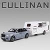 1:32 Scale Rolls Royce Cullinan RV Car Models Alloy Diecast Toys Pull Back 6 Doors Opened Camping Vehicle Toy for Kids Presents