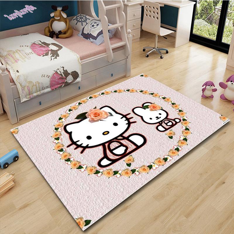 Cartoon Niedlich Lieblich Kreativität Gedrucktes Muster Rutschfester Teppich Bodenmatte Wohnzimmer Teppich Dekoration Picknickteppich Wandteppich