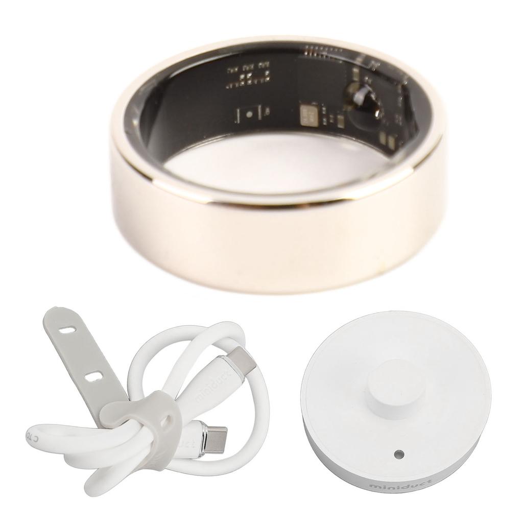 Smart Ring Wearable Step Counter IPX8 Water Resistant Sleep Tracking Smart Ring with Charging Base