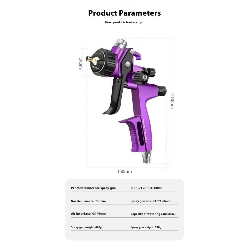 Car Special High Atomizing Spray Paint Gun Low Pressure  Pneumatic Spray Paint Gun Oil Water Dual-Purpose Spray Gun