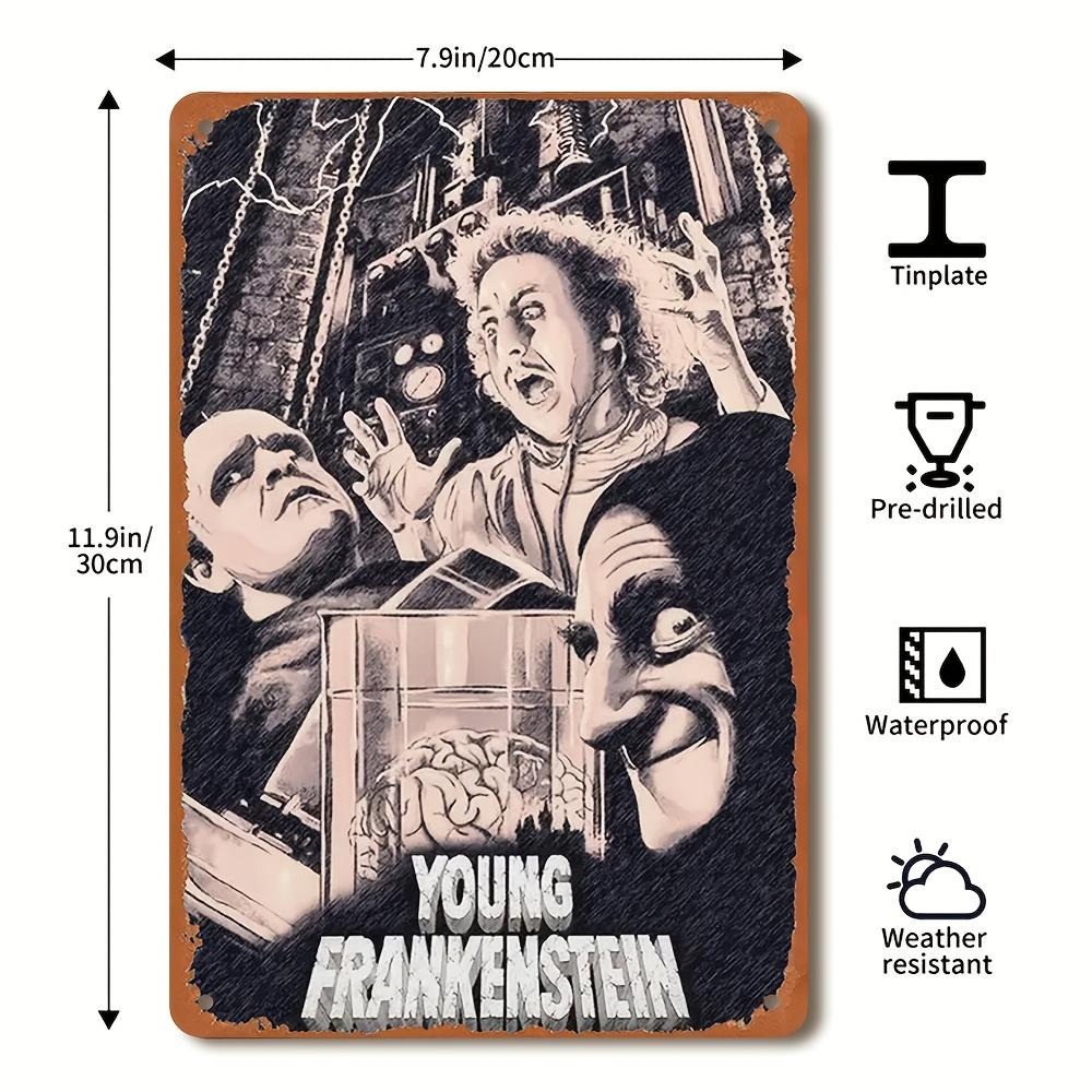 

Young Frankenstein Metal Wall Art Retro Tin Sign with Classic Comic Strip Design Durable WeatherResistant Perfect for Liv aluminum 20x30cm