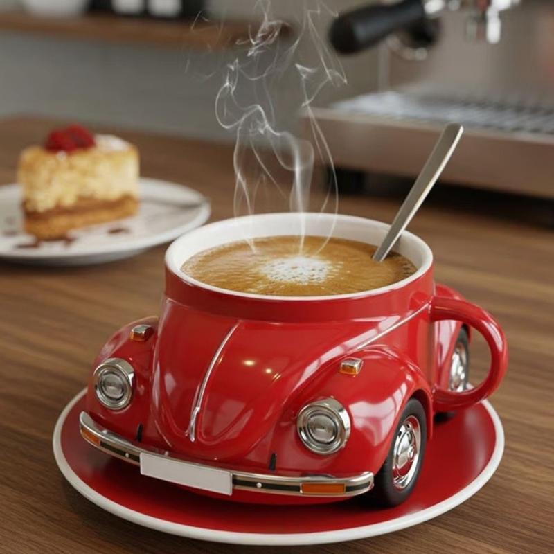Resin Coffee Cup with Handle Stainless Steel Insulated Inner Spill Resistant Mug For Gifting Birthday Holiday Event