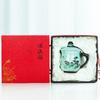 Hand Painted Celadon Tea Cup with Lid Ceramic Mug Office Home Gift Personal Drinking Cup