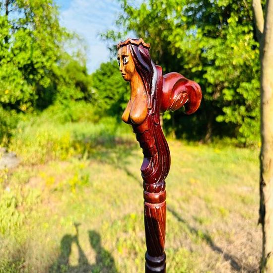 Bengala de Avó, Bengala de Senhora, Bengala para Adultos, Bengala de Madeira, Presente de Natal