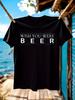 Funny Wish You Were Beer - Bold "WISH YOU WERE BEER" Graphic Tee for Beer Lovers T-shirt