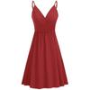 Summer V-neck casual sleeveless dress mid-length beach dress