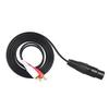 1.5m/ 5ft Stereo Audio Splitter Patch Y Cable Cord 1 XLR Female To 2 RCA Male Plug