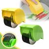 Vegetable Chopper Roller Manual Scallion Cutter with 6 Stainless Steel Blade Detachable Herb Roller Mincer Parsley Chopper Tools