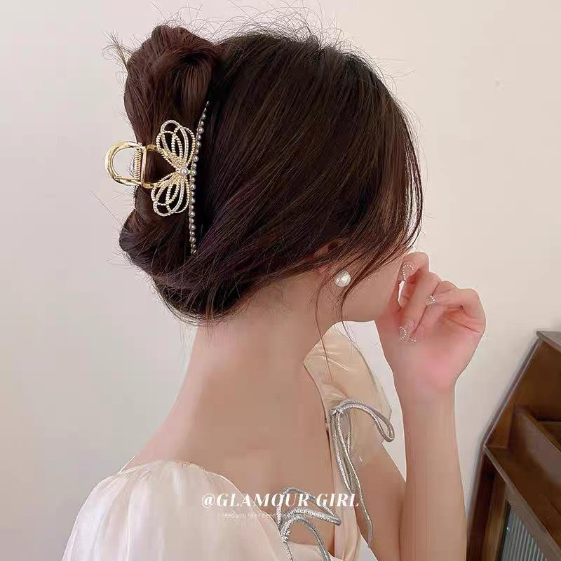 Alloy Womens Back-of-Head Grabber Large High-End Hair Claw Clip Summer 2026 Shark Clip Headpiece Japan and Korean Style