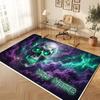 Skull Gothic Theme Crystal Velvet Floor Rug Personalized Custom Name Text Warm Carpet Home Decoration