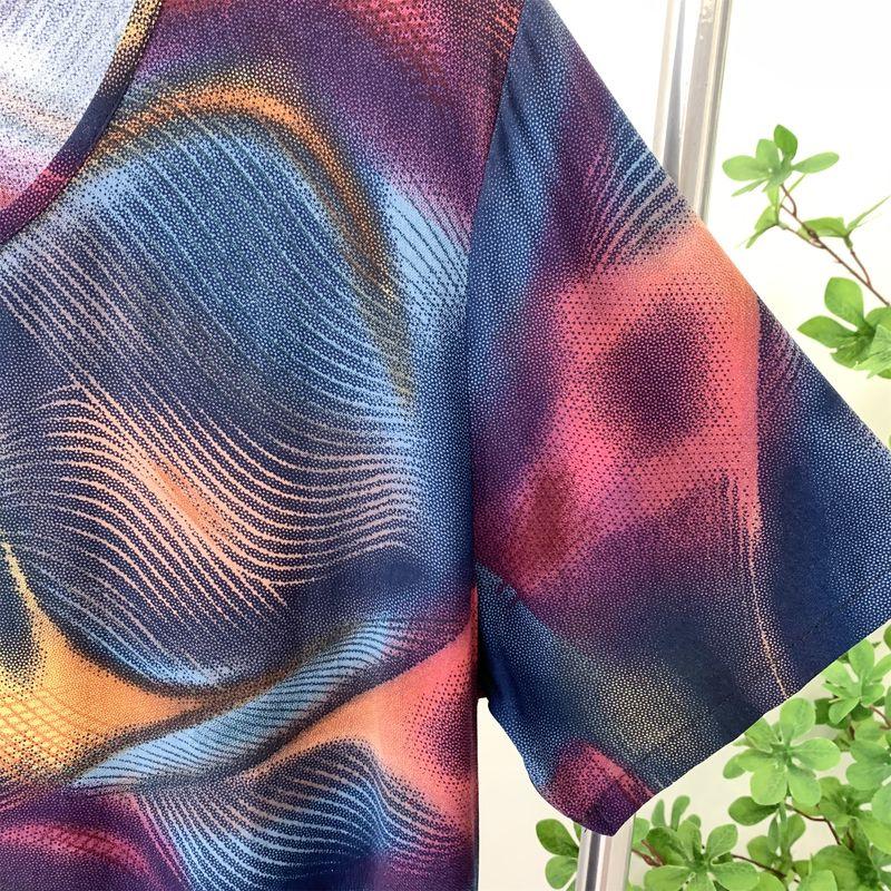 Mother's Cotton Silk Short Sleeve Dress 2024 Summer New Arrival Mid Length Long Length Slim Looking Loose Large-Sized Skirt Can Be Outwear