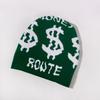 Fashion Knitted Hat With Money And Letter Printing Design For Daily Cold Season