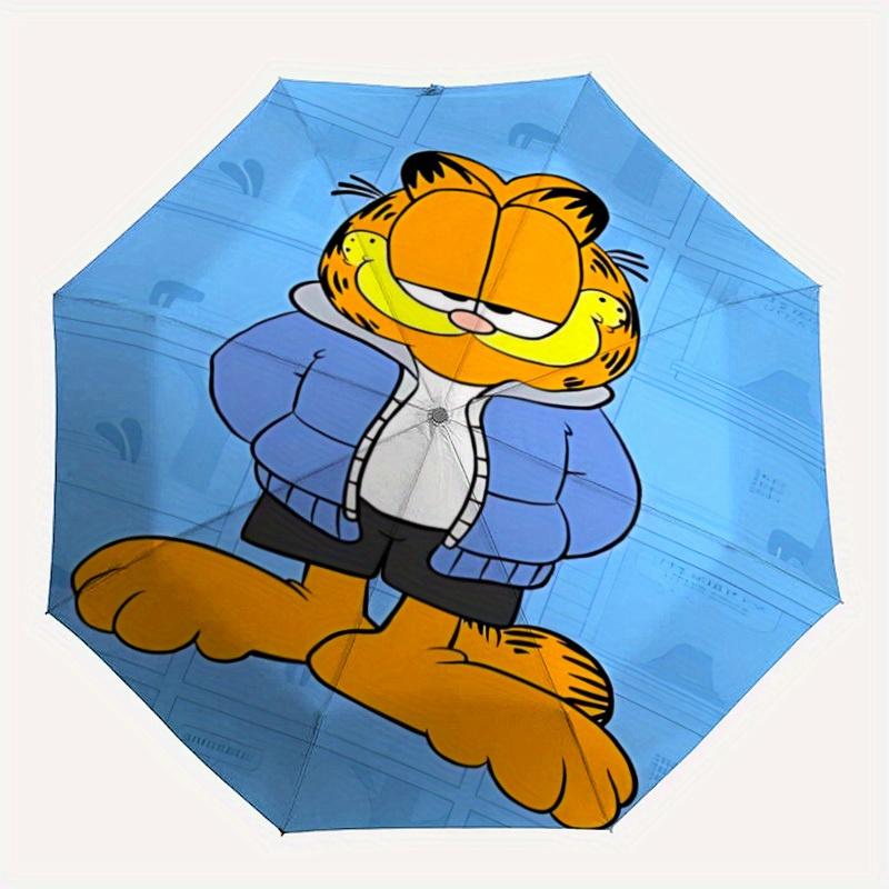 

1pc Garfield Auto Cute Umbrella | Portable Foldable 8-Rib Manual Open, Cute Gift for Outdoor, Casual Accessory y250825013