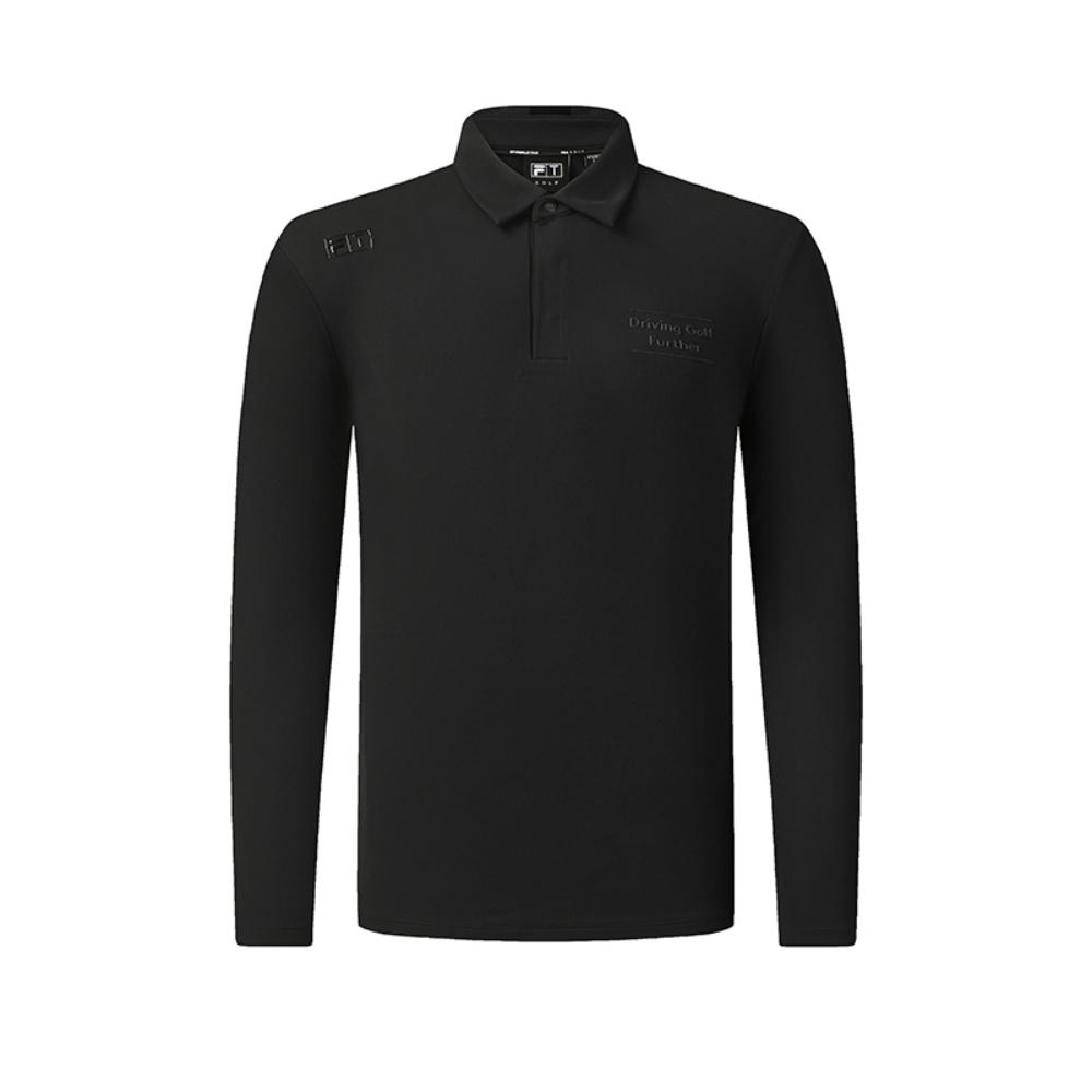 

Fila Серия Гольф Простой Удобный Повседневный Спортивный Вязаный Лонгслив Буква Однотонный Логотип Рубашка-поло Мужские топы A11M545209FBK M