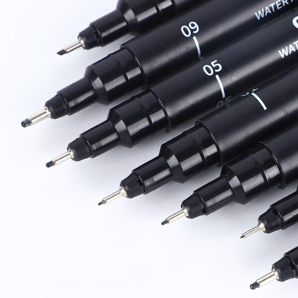 3-15PCS/Set Black Fine Point Pen Waterproof Ink Line Drawing Pen for Artist Illustration Sketching Anime Manga Technical Drawing